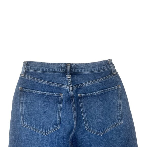 Agolde Riley High Rise Straight Leg Crop Jeans Size 27 In Veto Faded Distressed - Picture 8 of 13